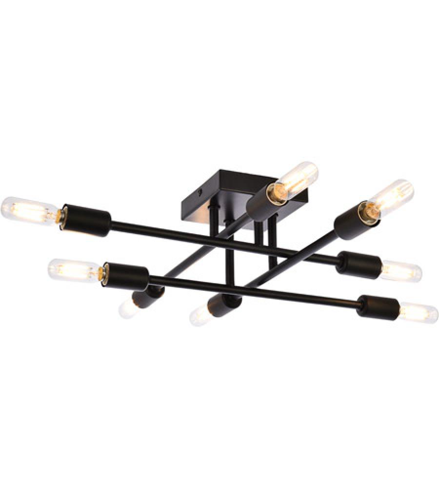 Elegant - SCRIPT 8 LIGHT FLUSH MOUNT