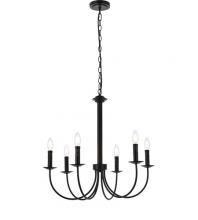  Best Lighting Items LD7040D26BK - Elegant - BRIELLE 6 LIGHT