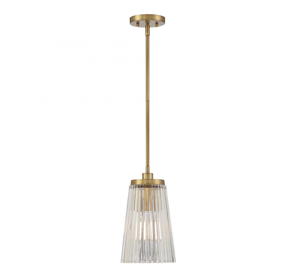 Chantilly 1-Light Pendant in Warm Brass