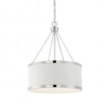 Savoy House 7-188-6-172 - Delphi 6-Light Pendant in White with Polished Nickel Acccents