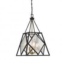 Savoy House 7-5402-4-79 - Capella 4-Light Pendant in English Bronze and Warm Brass