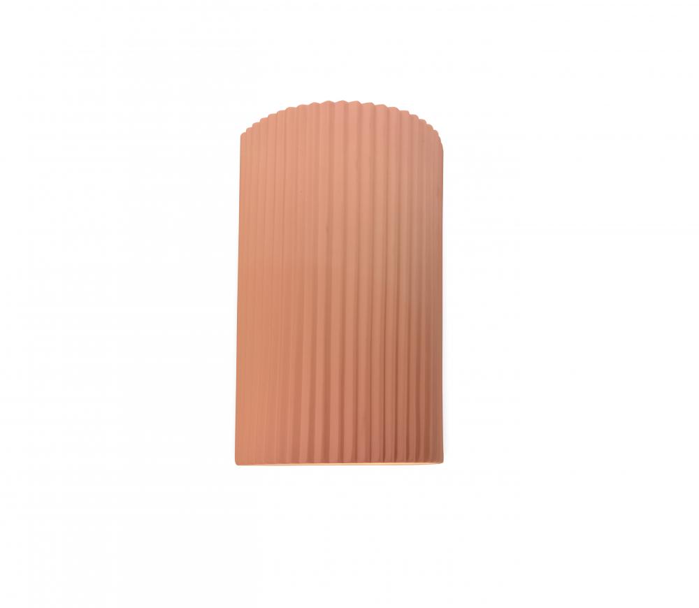 Small ADA Pleated Cylinder Wall Sconce
