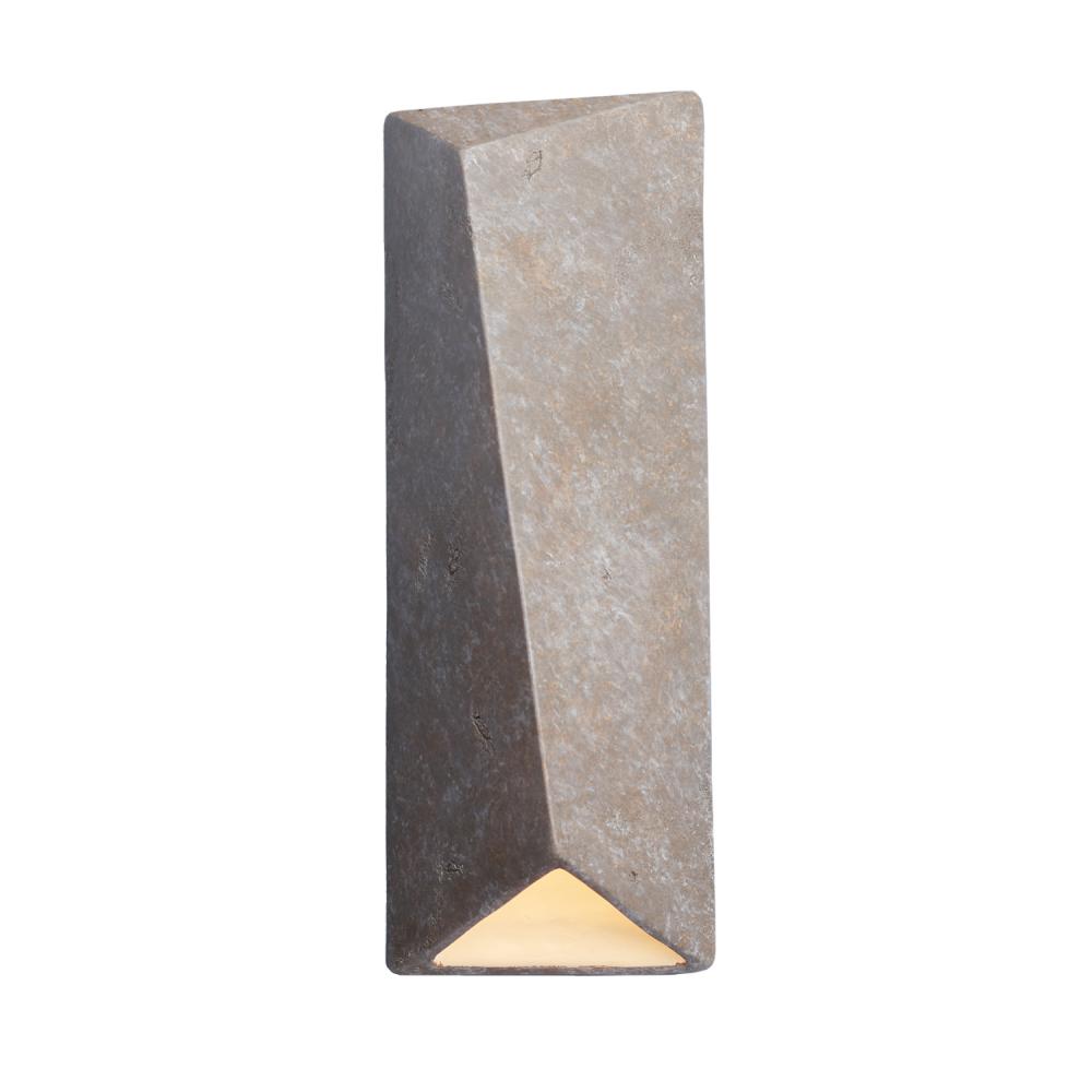 Large Diagonal Rectangle Outdoor LED Wall Sconce (Closed Top)