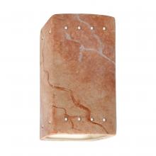 Justice Design Group CER-0925-STOA - Small Rectangle w/ Perfs - Open Top & Bottom