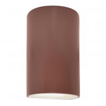 Justice Design Group CER-1260W-CLAY - Large Cylinder - Closed Top (Outdoor)