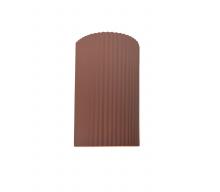 Justice Design Group CER-5740-CLAY - Small ADA Pleated Cylinder Wall Sconce