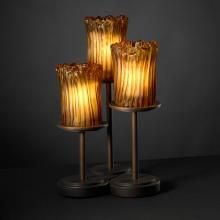 Justice Design Group GLA-8797-16-CLRT-MBLK - Dakota 3-Light Table Lamp