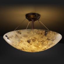 Justice Design Group ALR-9657-25-DBRZ-F6-LED-6000 - 48" Semi-Flush Bowl w/ CONCENTRIC CIRCLES FINIALS
