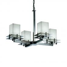 Justice Design Group CLD-8100-15-NCKL - Metropolis 4-Light Chandelier