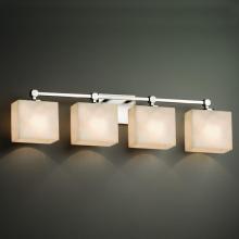 Justice Design Group CLD-8424-55-NCKL - Tetra 4-Light Bath Bar