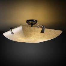 Justice Design Group CLD-9631-35-NCKL - 18" Semi-Flush Bowl w/ Tapered Clips