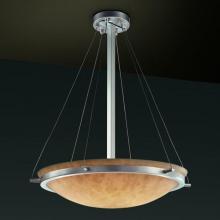 Justice Design Group CLD-9692-35-NCKL-LED-5000 - 24" Round Pendant Bowl w/ Ring