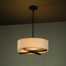 Justice Design Group FAB-9521-CREM-DBRZ - Crossbar 18" Drum Pendant
