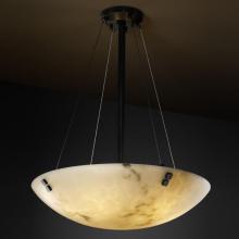 Justice Design Group FAL-9662-25-MBLK-F6-LED-5000 - 24" Pendant Bowl w/ Concentric Circles Finials