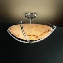 Justice Design Group FAL-9711-25-NCKL-LED-3000 - 18" Semi-Flush Bowl w/ Crossbar