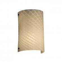Justice Design Group FSN-5542W-WEVE-MBLK-LED-1000 - Finials Curved Wall Sconce (Outdoor)
