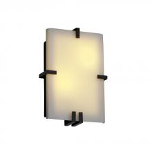 Justice Design Group FSN-5551-OPAL-DBRZ-LED-2000 - Clips Rectangle Wall Sconce (ADA)