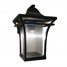 Justice Design Group FSN-7524W-RAIN-MBLK - Summit Large 1-Light LED Outdoor Wall Sconce