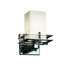 Justice Design Group FSN-8171-15-OPAL-CROM - Metropolis 1-Light Wall Sconce (2 Flat Bars)