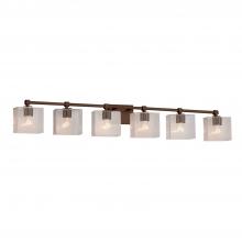 Justice Design Group FSN-8426-55-SEED-DBRZ - Tetra 6-Light Bath Bar