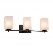 Justice Design Group FSN-8443-15-FRCR-MBLK - Era 3-Light Bath Bar