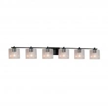 Justice Design Group FSN-8446-30-SEED-MBLK - Era 6-Light Bath Bar