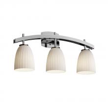 Justice Design Group FSN-8593-30-MROR-MBLK - Archway 3-Light Bath Bar