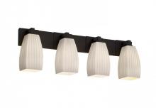 Justice Design Group FSN-8924-10-RBON-NCKL - Modular 4-Light Bath Bar