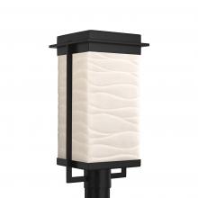 Justice Design Group PNA-7543W-WAVE-MBLK - Pacific LED Post Light (Outdoor)
