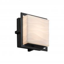 Justice Design Group PNA-7561W-WAVE-MBLK - Avalon Square ADA Outdoor/Indoor LED Wall Sconce