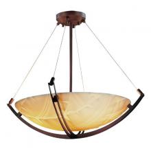 Justice Design Group PNA-9722-35-BANL-DBRZ - 24" Pendant Bowl w/ Crossbar