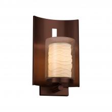 Justice Design Group POR-7591W-10-WAVE-DBRZ - Embark 1-Light Outdoor Wall Sconce