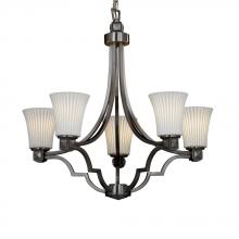 Justice Design Group POR-8500-10-WAVE-NCKL - Argyle 5-Light Chandelier