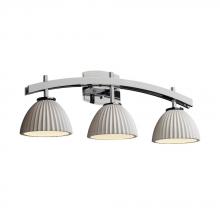 Justice Design Group POR-8593-10-PLET-NCKL - Archway 3-Light Bath Bar