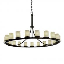 Justice Design Group POR-8716-10-BMBO-DBRZ - Dakota 21-Light 1-Tier Ring Chandelier