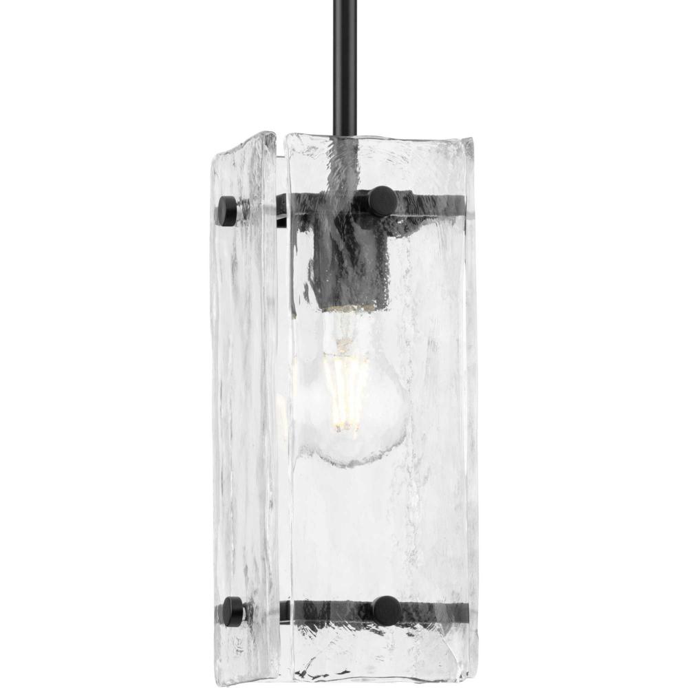 Rivera Collection One-Light Matte Black Luxe Industrial Pendant