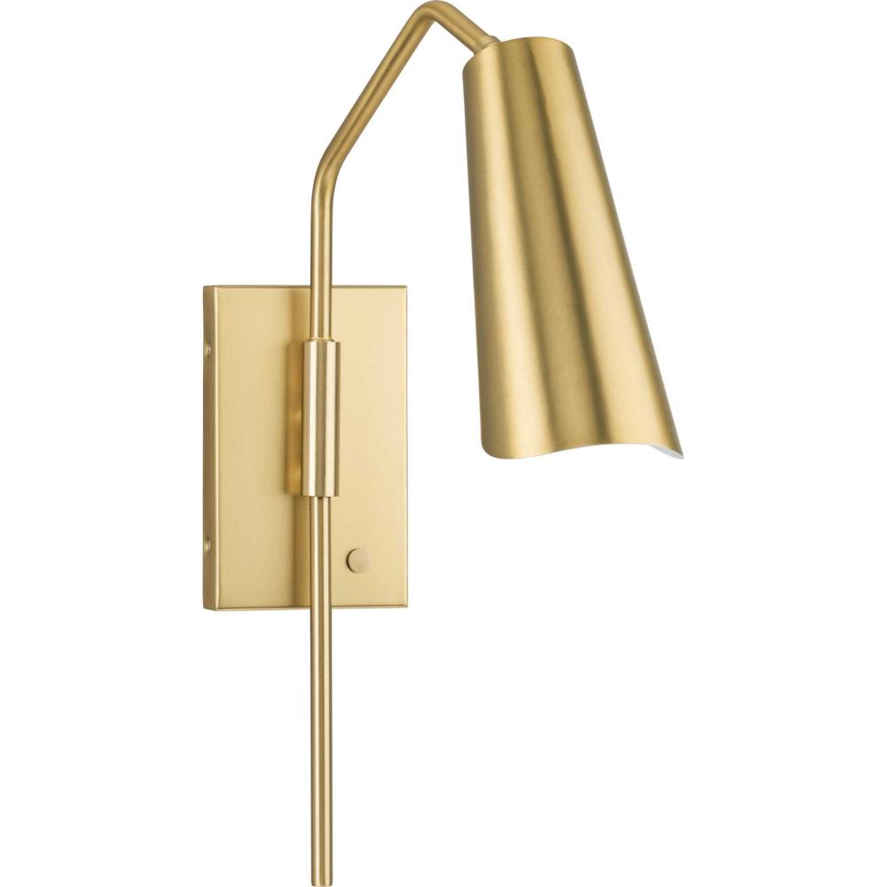 Cornett Collection One-Light Brushed Gold Contemporary Wall Sconce