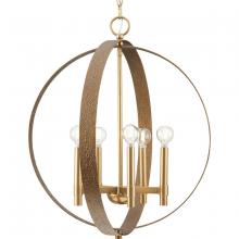 Progress P400391-205 - Allegheny Collection Five-Light Soft Gold Rustic Modern Pendant