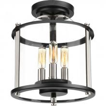 Progress P550011-031 - Squire Collection Three-Light Semi-Flush Convertible