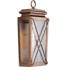 Progress P560262-169 - Wakeford Collection One-Light Antique Copper and Clear Water Glass Transitional Style Medium Outdoor