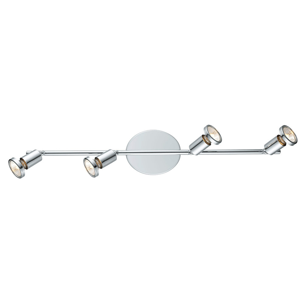 4 LT Fixed Track Light w/ a Chrome Finish & Adjustable Lamp Heads