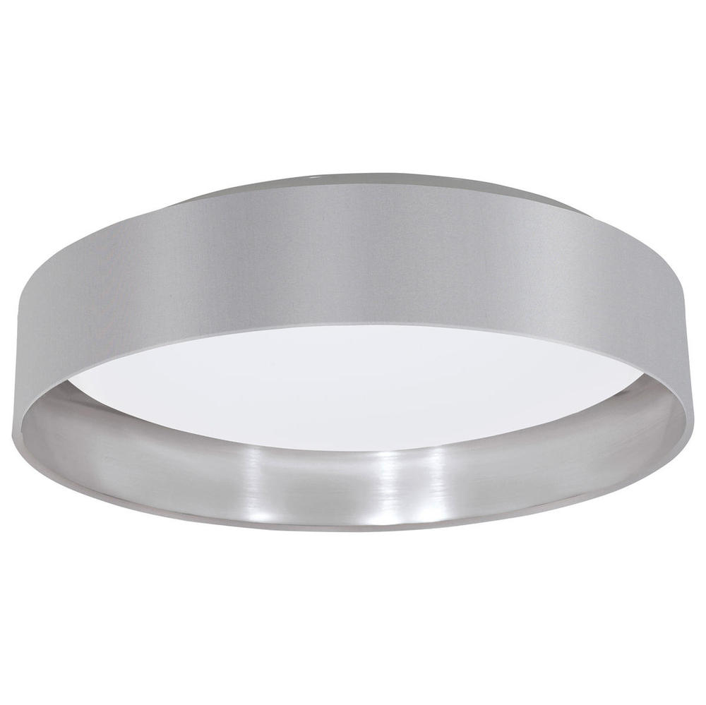 1x18W LED Ceiling Light With Grey & Sliver Finish & White Plastic Diffuser