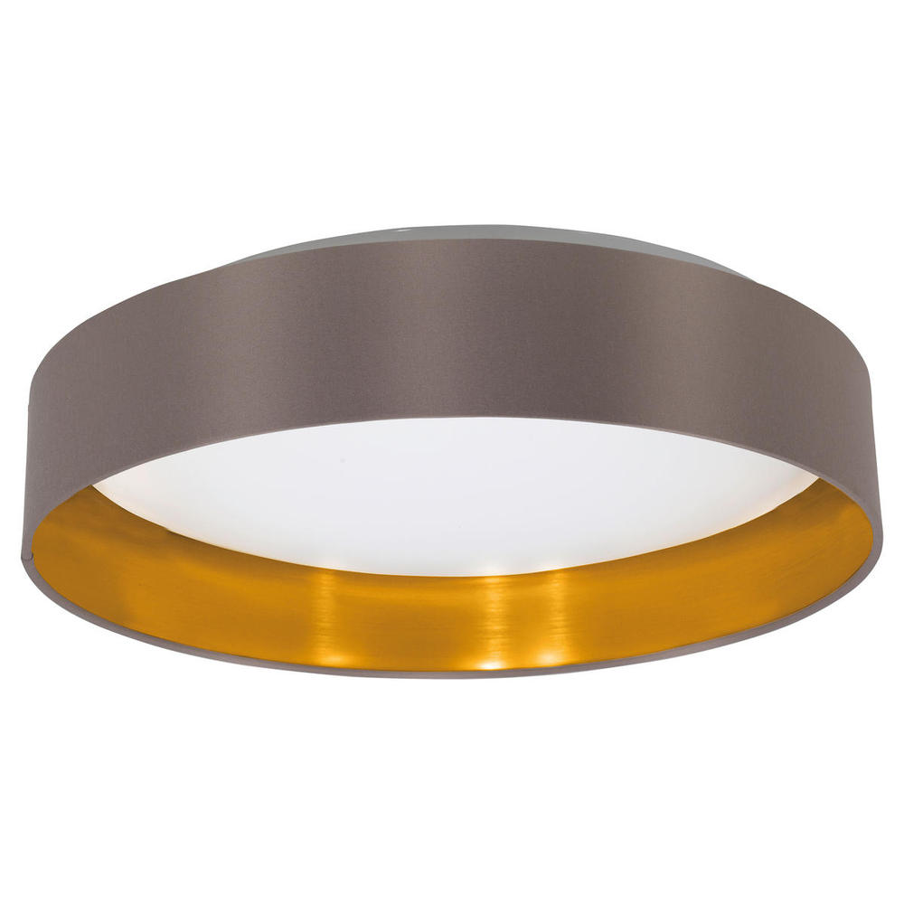 1x18W LED Ceiling Light w / Cappucino & Gold Finsh & White Plastic Diffuser