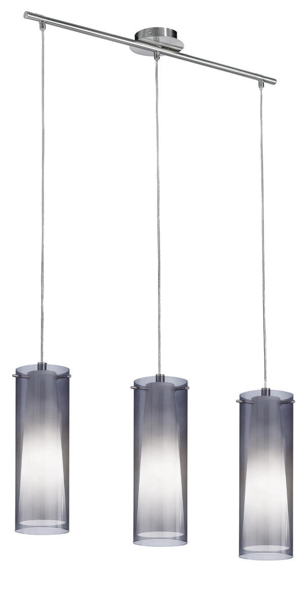 3x60W Multi Light Pendant w/ Matte Nickel Finish & Inner White Glass Surronded by an