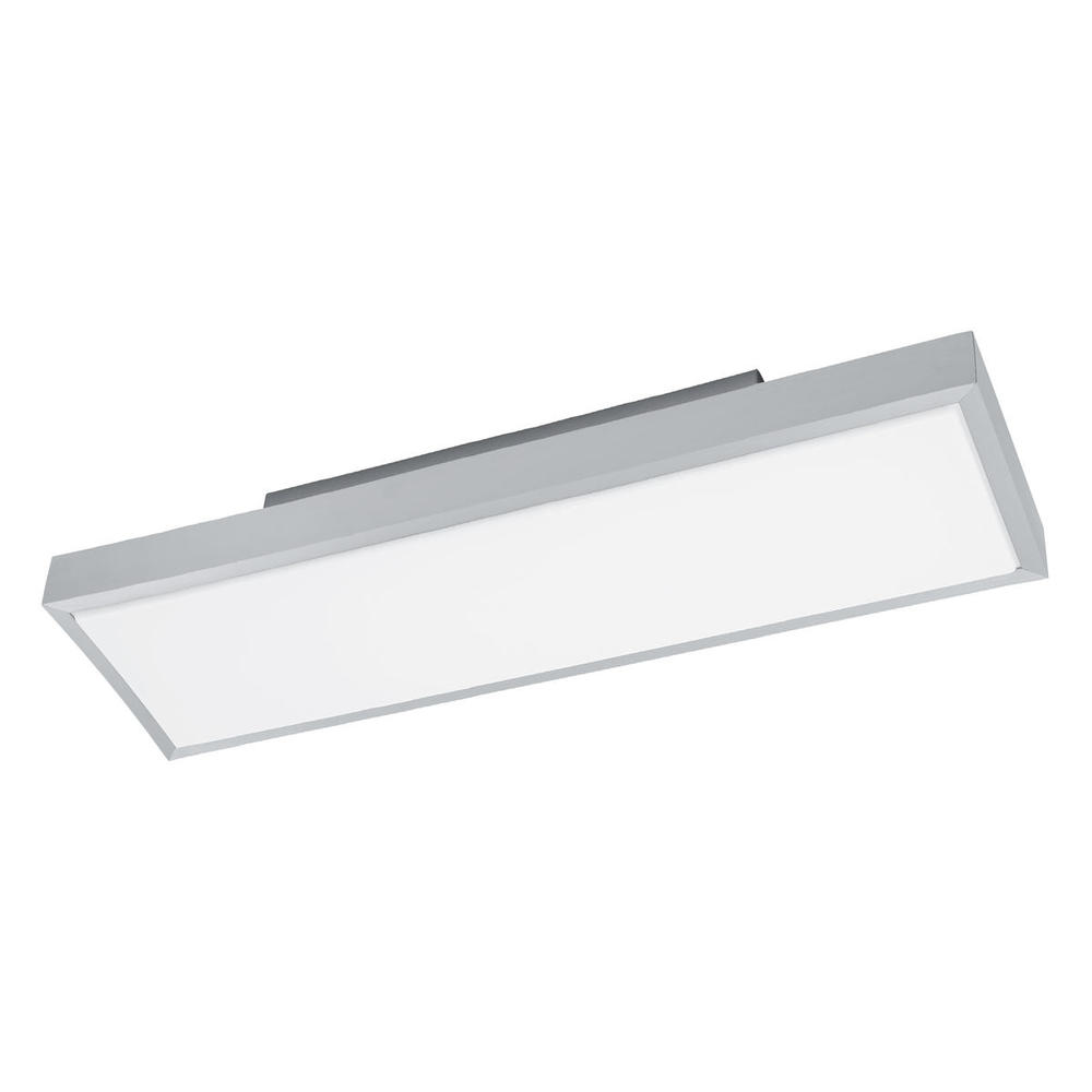1x12.9W LED Ceiling Light w/ Brushed Aluminum Finish & White Plastic Glass