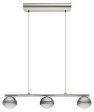 Eglo 201464A - 3x4.2W Multi Light Pendant w/ Matte Nickel Finish & Clear Plastic Bulb Cover