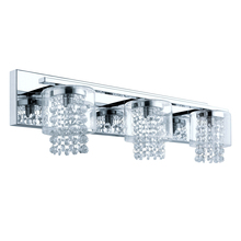 Eglo 201772A - 3 LT Bath/Vanity Light w/ Polished Chrome Finish & Clear Glass Shade w/ Glass Crystal Accents