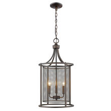 Eglo 202807A - 3x60W Pendant w/ Oil Rubbed Bronze Finish and Metal Cage Shade