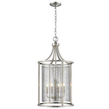 Eglo 202808A - 4x60W Pendant w/ Brushed Nickel Finish and Metal Cage Shade