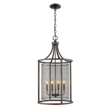 Eglo 202809A - 4x60W Pendant w/ Oil Rubbed Bronze Finish and Metal Cage Shade